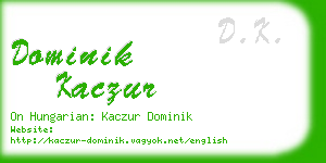 dominik kaczur business card